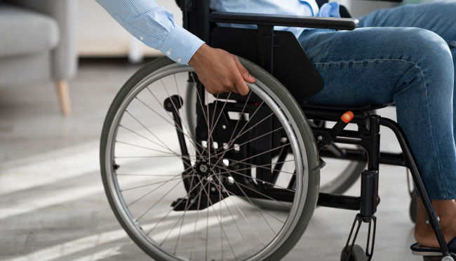 person in wheelchair